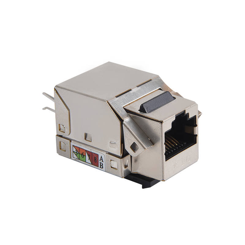 SMT-1013H8C6-FTP dilindungi 90 darjah CAT6 Keystone Jack 110 IDC
