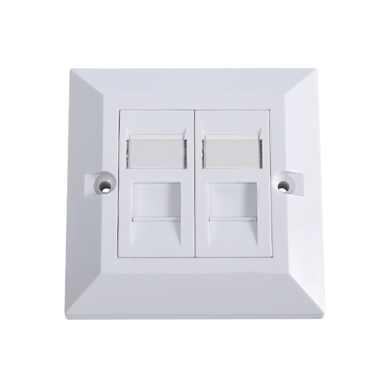 SMT-4306-86X-2P Dua port bingkai beveled 45 ° UK jenis faceplate